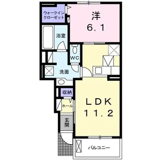 サンフォレスト M【1階】の間取り