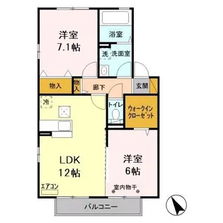 プレミール A【1階】の間取り