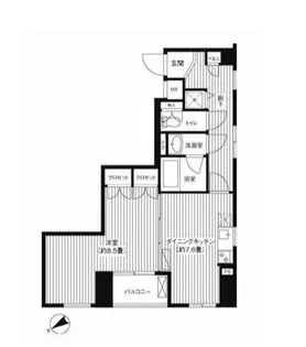 麻布イーストコア【2階】の間取り