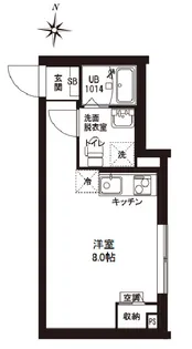 レピュア東大島駅前レジデンス【2階】の間取り