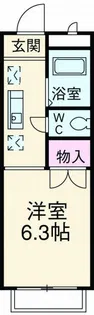 コーポつくし【1階】の間取り