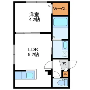 Temidence北22条 テミデンス北22条【2階】の間取り