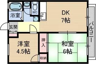 サンシティ西田【1階】の間取り