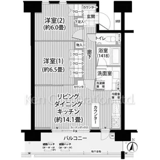 ガーデニエール砧レジデンス【9階】の間取り