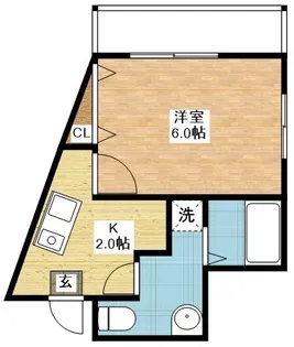 クッカ清水【2階】の間取り