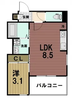 REGALEST(レガリスト)サンメゾン四ノ宮【3階】の間取り