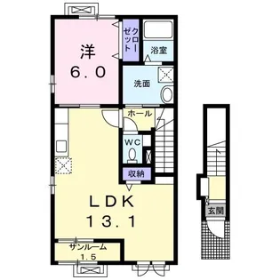 サニーイースト【2階】の間取り