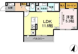 フラクタス東柏ケ谷【3階】の間取り