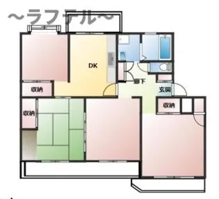狭山グリーンハイツ12号棟【5階】の間取り