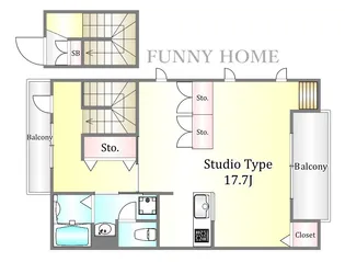 コートヴィラ桜上水イースト【2階】の間取り