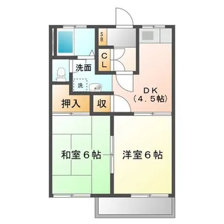 タウニーラークウッド【1階】の間取り