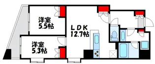クオリオ恵比寿ウエスト【7階】の間取り