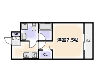 メゾンキコー難波南【1階】の間取り