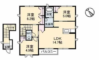 サン・フィークス D棟【2階】の間取り
