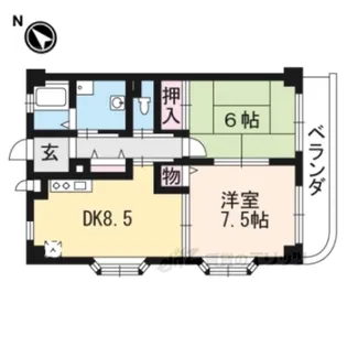 フルーレ伊勢2【2階】の間取り