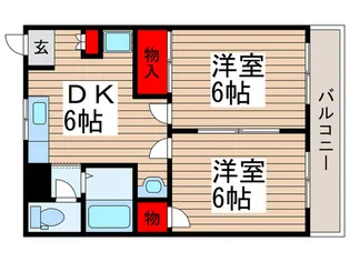 みやび第二コーポ【3階】の間取り