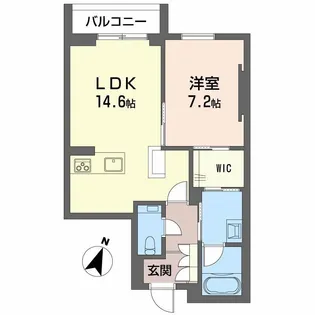 AZUR米山【1階】の間取り