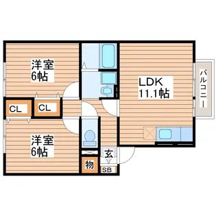 クレベール【2階】の間取り