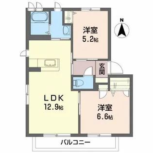 シャーメゾン藤【1階】の間取り