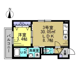 eclat蘇我【3階】の間取り