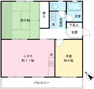 メイゾンクレーユ多摩【3階】の間取り