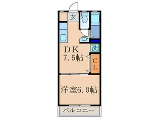 ハイツ桃山【4階】の間取り