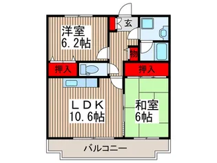 サン・フォレ【3階】の間取り
