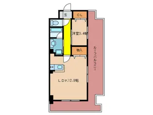 カメリアライジング博多【13階】の間取り