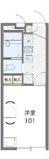 レオパレス浦里【2階】の間取り