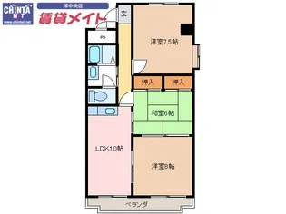 エクスクリエ桜橋【1階】の間取り