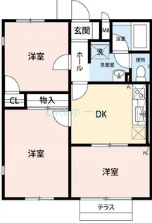 エバーコート東松戸AB【2階】の間取り