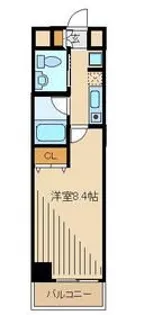 ウィルテラス千葉中央【8階】の間取り