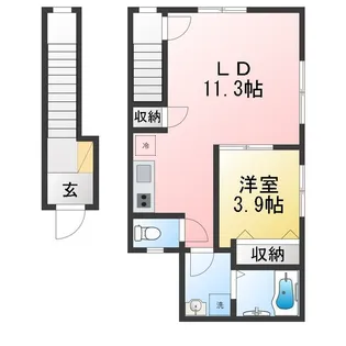 キャピトルジュネス【2階】の間取り