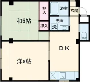 槇谷マンション【1階】の間取り