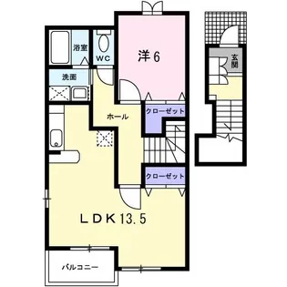 レスポワールA【2階】の間取り