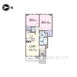 クラール倉治E【1階】の間取り