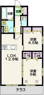 エスポワール大宮【1階】の間取り