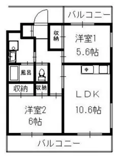 カームヒル【1階】の間取り