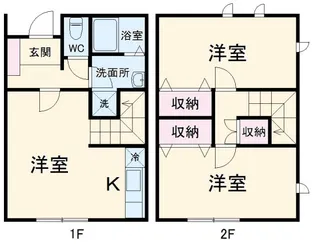 アンプルール ブワ OgawaII【1階】の間取り