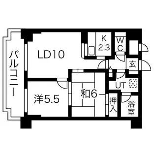 ドミ山鼻九条【7階】の間取り