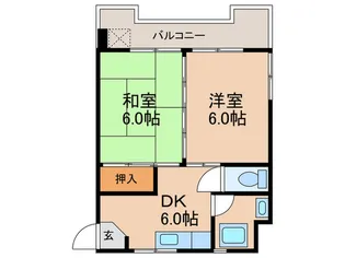 第1福元コーポ【4階】の間取り