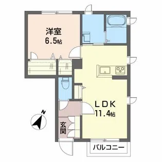シャーメゾン ミュウ【1階】の間取り