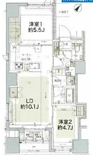 フレンシア築地【5階】の間取り
