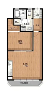 クレスト美の浜【3階】の間取り