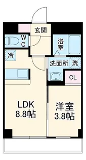 ラフィナート南明大寺【4階】の間取り