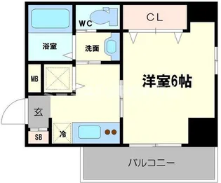 エクセレント天神橋【2階】の間取り