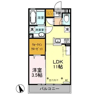 メゾン・ラシュレ【2階】の間取り