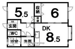 メゾンガディス【2階】の間取り