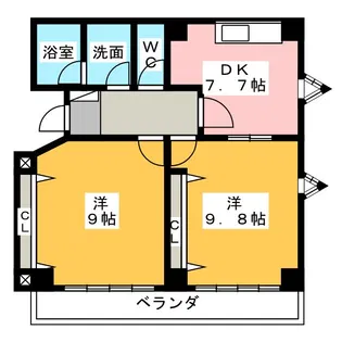 ブロア中村【2階】の間取り