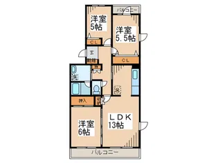 コンフォートハイム成瀬【3階】の間取り